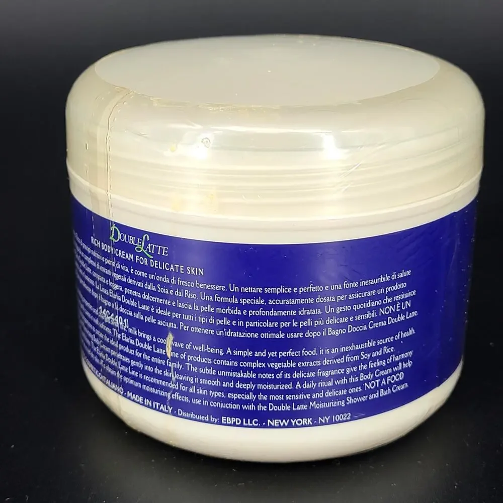 Elariia Double Latte Rice & Soy Milk Rich Body Cream 13.4 oz NEW Sealed